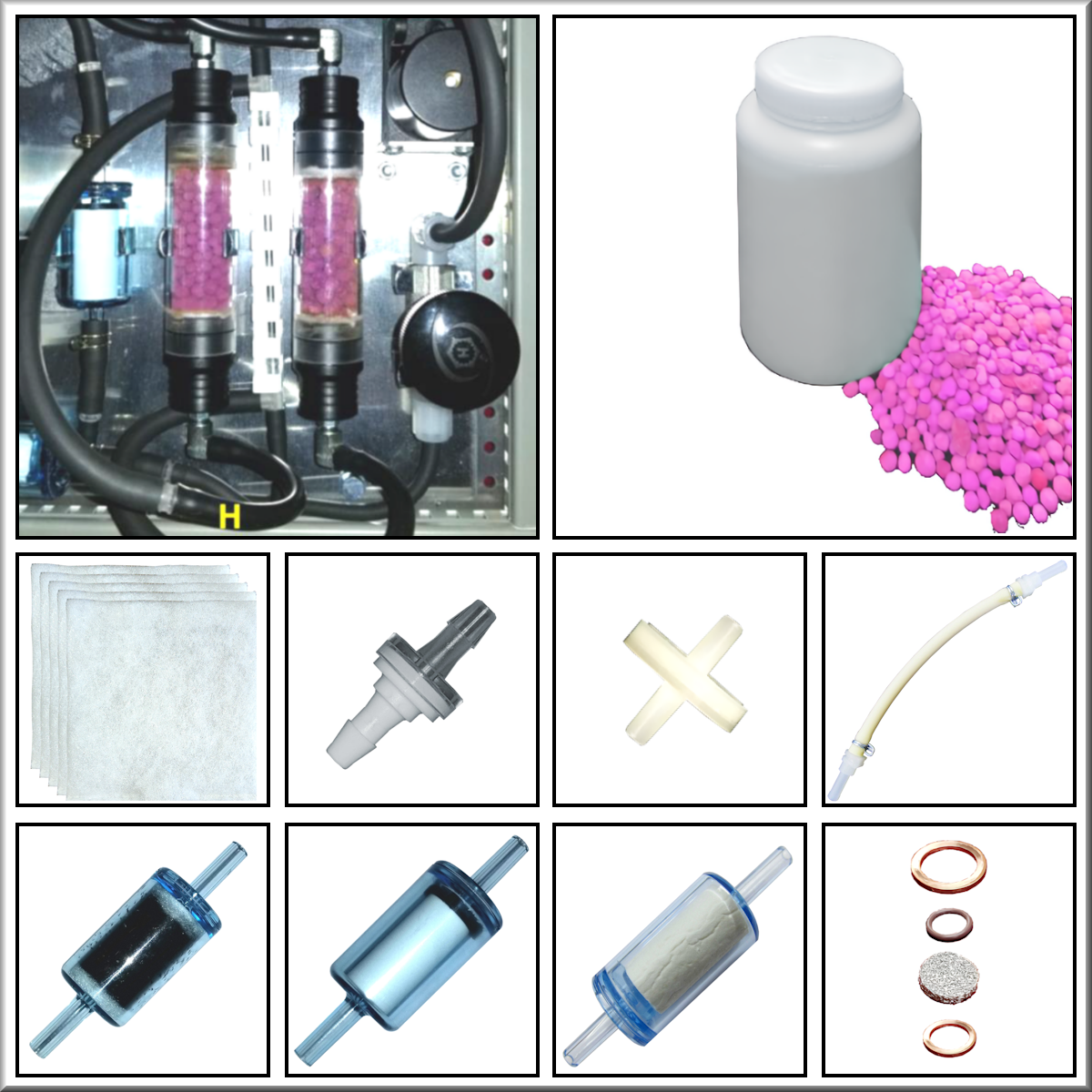 Consumable parts set for one year operation – for analyzers with reusable purple filter