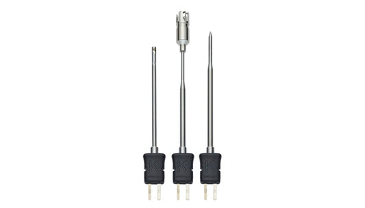 Temperature probe kit (no handle) - with air probe, immersion/penetration probe and surface probe (TC type K)