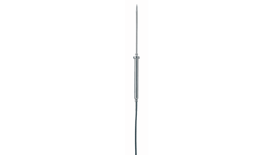 Stainless steel food probe (IP67), TC type T,  tip Ø 3.2 mm x 30 mm, probe Ø 4 mm x 125 mm, -58 to 662°F / -50 to +350°C, PTFE cable to +250 °C