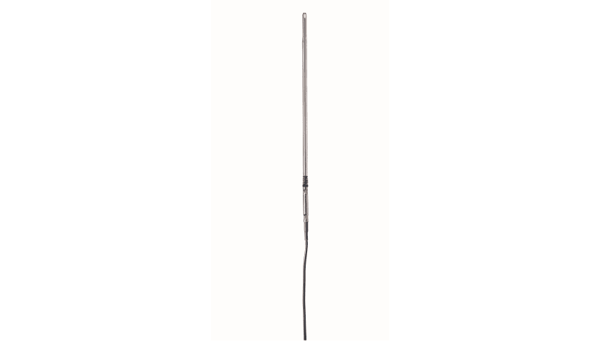 Pt100 laboratory probe, glass-coated, exchangeable glass pipe (Duran 50), resistant to corrosive substances, tip Ø 5 mm x 30 mm, -58 to 752°F