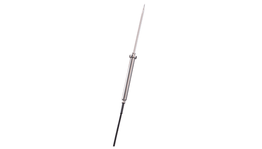 Penetration food probe, stainless steel, NTC, tip Ø 4 mm x 125 mm, PUR cable can be used at up to +176°F, range -58 to +302°F / -50 to 150°C