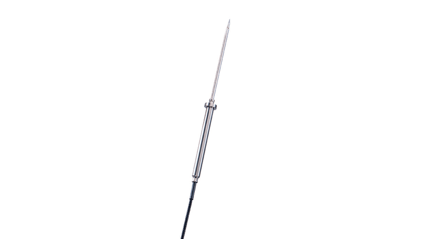 Stainless steel NTC food probe, tip Ø 4 mm x 125 mm length, Teflon cable resistant to temperatures of up to +392°F (short-term to +482°F) Meas. range -58 to +302°F