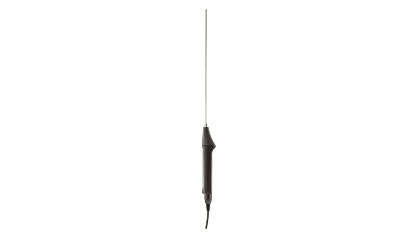 Highly accurate Pt100 immersion / penetration probe incl. factory certificate (testo points 0°C and 156°C), tip Ø 4 mm, -40 to 572°F