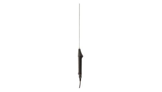 Highly accurate Pt100 immersion / penetration probe incl. factory certificate (testo points 0°C and 156°C), tip Ø 4 mm, -40 to 572°F
