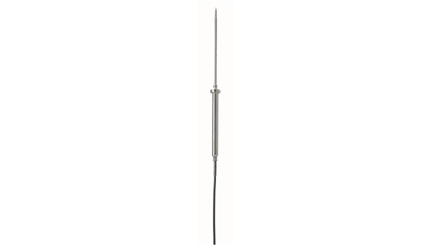 Stainless steel NTC penetration food probe (IP65) with PUR cable, tip Ø 3 mm x 15 mm, probe Ø 4 mm x 115 mm, -13 to 248°F