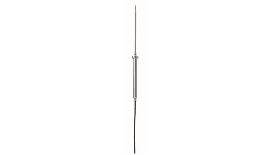 Stainless steel NTC penetration food probe (IP65) with PUR cable, tip Ø 3 mm x 15 mm, probe Ø 4 mm x 115 mm, -13 to 248°F