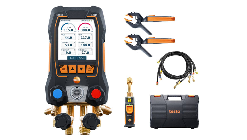 testo 558s Digital Manifold Kit with hoses