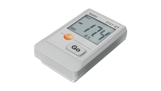 testo 174T BT (white) mini temperature data logger, including wall bracket, batteries and test report