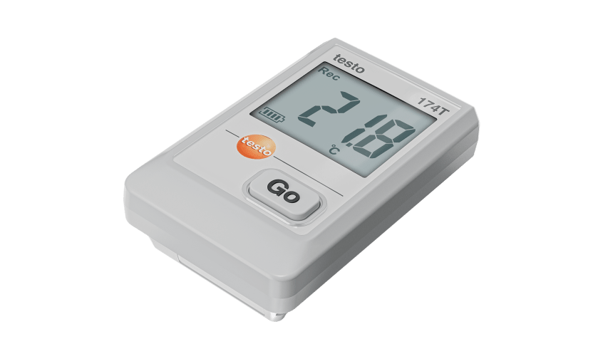 testo 174T (white) mini temperature data logger, including wall bracket, batteries, USB cable