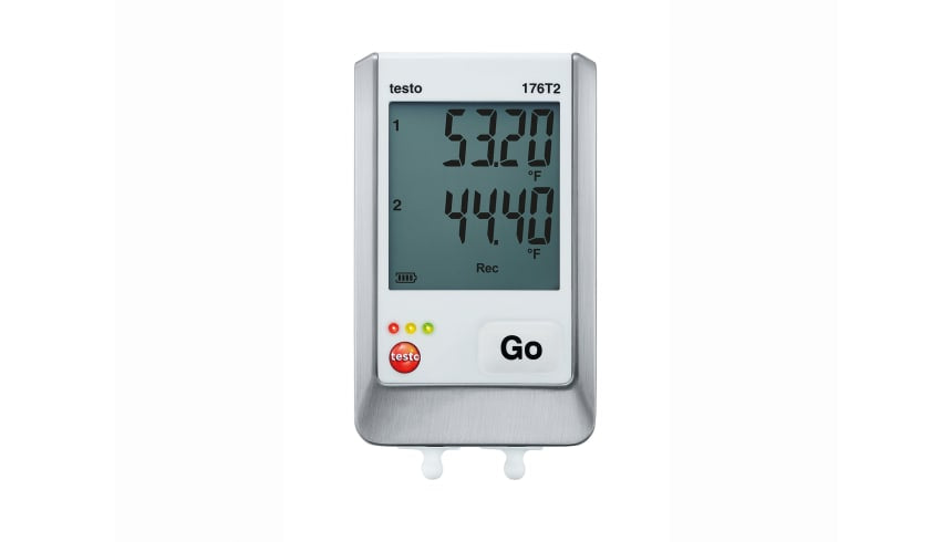 testo 176 T2 2-channel temp logger with external connections for 2 RTD temp sensors