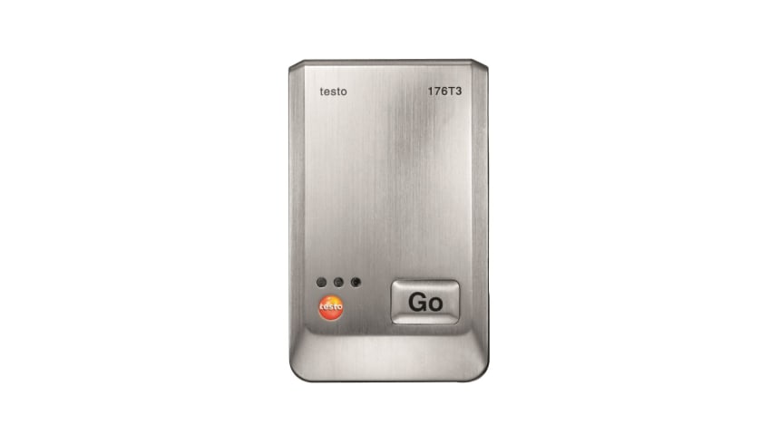 testo 176 T3 4-channel temp logger in metal housing with 4 external thermocouple connections (Type T, K, J)