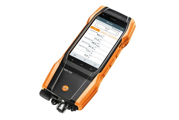 Next-Gen testo 300 Pro - Commercial Combustion Analyzer Kit (w/ O2 and CO 0-4,000, NO Sensor can be retrofitted) with Hard case and testo Bluetooth® Connector