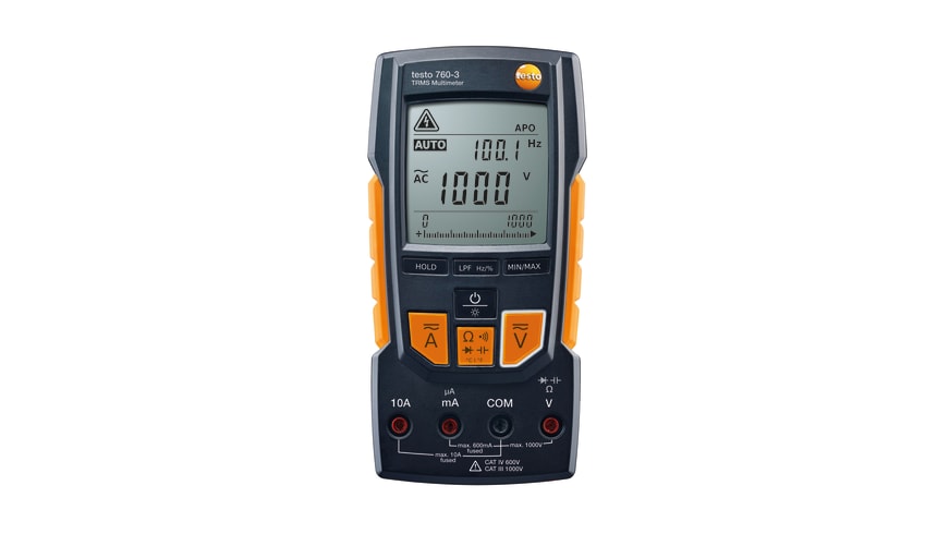 testo 760-3 1000V Digital Multimeter w/TRMS, capacitance, LPF, auto setup, duty cycle & temp