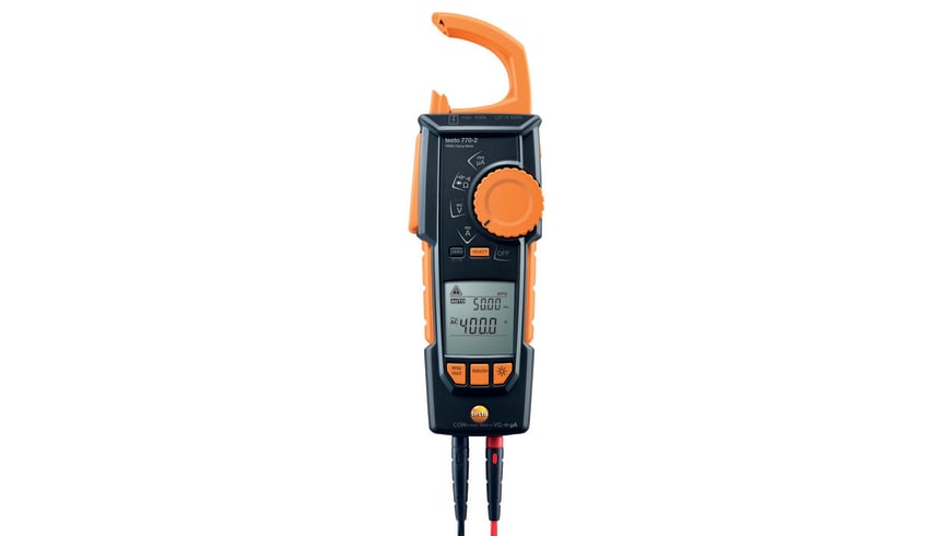 testo 770-2 TRMS Clamp Meter & adapter for type K thermocouple