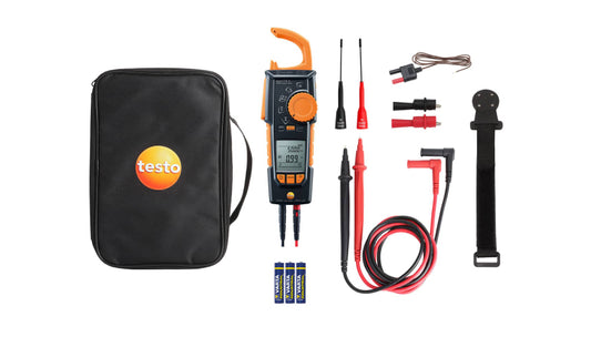 testo 770-3 Premium kit - Clamp meter with Bluetooth, transport bag, 1 set of measuring cables, 1 set of alligator clips, 1 set of micro clips, magnet holder