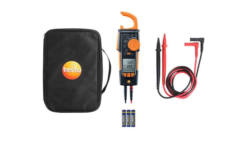 testo 770-3 - Clamp meter with Bluetooth, transport bag, 1x set of measuring cables