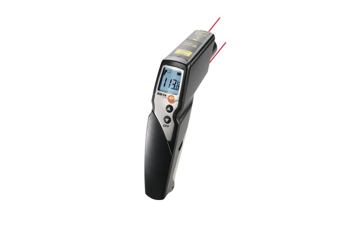 testo 830-T4 IR Thermometer, 30:1 optics & dual laser