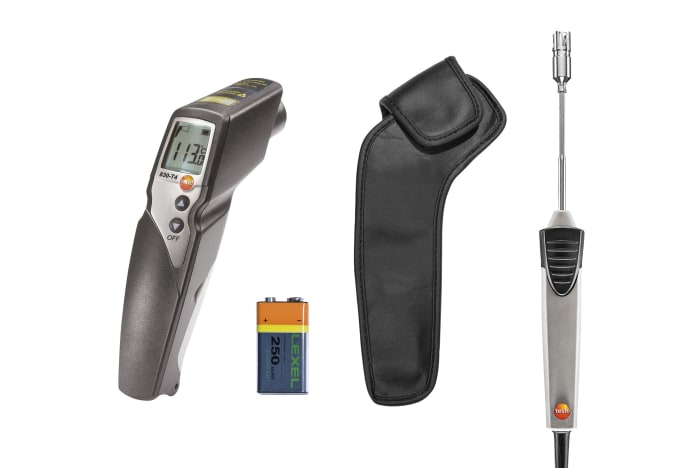testo 830-T4 Kit with surface probe and pouch with belt clip