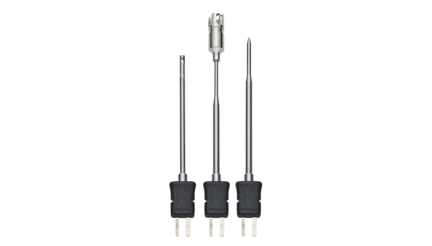 Temperature probe kit (no handle) - with air probe, immersion/penetration probe and surface probe (TC type K)