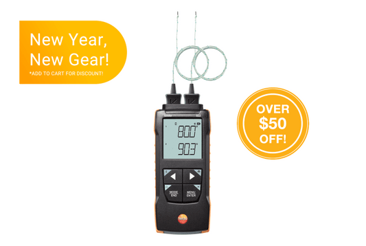 testo 922 - Differential temperature measuring instrument for TC Type K with App connection